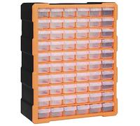 vidaXL Mobile Contenitore con 60 Cassetti Organizer Cassettiera Portaminuterie Box Officina Scomparti Scaffale Organizer Scatole Multiuso