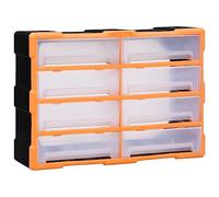 vidaXL Mobile Contenitore con 8 Cassetti Grandi 52x16x37 cm