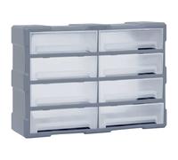 vidaXL Mobile Contenitore con 8 Cassetti Grandi 52x16x37 cm