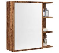 vidaXL Mobile da Bagno a Specchio Legno Antico 62,5x20,5x64 cm Legno