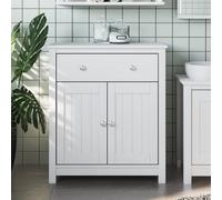 vidaXL Mobile da Bagno Berg Bianco 69,5x34x80cm Legno Massello di Pino