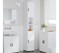 vidaXL Mobile da Bagno Bianco 30 x 35 x 192 cm