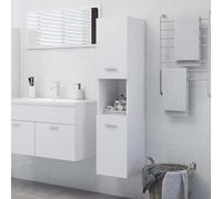 Badezimmerschrank Weiß 30x30x130 cm Spanplatte