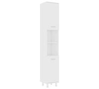 vidaXL Mobile da Bagno Bianco 30x30x179 cm in Legno Multistrato