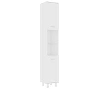 vidaXL Mobile da Bagno Bianco 30x30x179 cm in Legno Multistrato