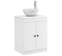 vidaXL Mobile da bagno bianco 54 x 41 x 70 cm, mobile da bagno con molto spazio, design moderno, scaffali funzionali, legno trattato per una vita organizzata
