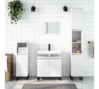vidaXL Mobile da Bagno Bianco 58x33x60 cm in Legno Multistrato