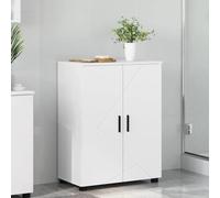 vidaXL Armadietto da bagno indipendente, bianco, 60 x 35 x 80 cm, molto spazio, design moderno, con maniglie e porte, facile da installare, per interni