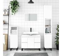 vidaXL Mobile da Bagno Bianco 80x33x60 cm in Legno Multistrato