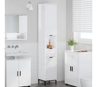 vidaXL Mobile da Bagno Bianco Lucido 31,5 x 33 x 190 cm
