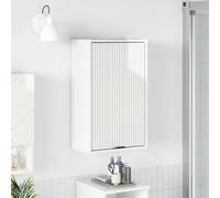 vidaXL Mobile da Bagno Bianco Lucido 39 x 23,5 x 65 cm