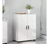 vidaXL Mobile da Bagno con archiviazione Bianco Lucido 60 x 35 x 80 cm