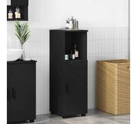 vidaXL Mobile da Bagno con archiviazione Nero 30 x 35 x 95 cm