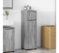 vidaXL Armadio da bagno con cassetto, grigio Sonoma 30,5 x 30 x 101 cm, armadio da bagno moderno, regolabile in altezza, rettangolare, resistente, con spazio e cassetti, e ante con cerniera