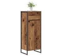 vidaXL Mobile da Bagno con cassetto Legno Vecchio 40 x 30 x 100 cm, Bagno, Rettangolare, Durevole, Ideale per spazi Moderni, Offre Un Design Elegante e Materiali Resistenti per Un Uso Quotidiano
