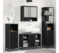 vidaXL Armadio da bagno in stile industriale Urban, design moderno e organizzatori rettangolari per bagni. Soluzioni pratiche e funzionali.