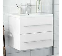 vidaXL Mobile da Bagno con Lavabo Bianco