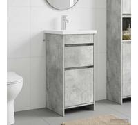 vidaXL Mobile da bagno con lavabo Grigio Cemento 42 x 40 x 84,5 cm