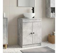 vidaXL Mobile da bagno con lavabo Grigio Cemento 54 x 35 x 83 cm