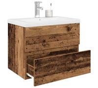 vidaXL Mobile da Bagno con Lavabo Integrato e Rubinetto Legno Antico