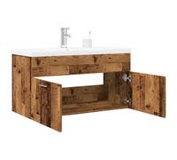 vidaXL Mobile da Bagno con Lavabo Integrato Legno Antico, Armadio per lavandino da Bagno, Mobile lavabo da Bagno, Mobile da Bagno, Mobile da Bagno