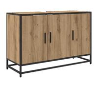 vidaXL Mobile da bagno con lavello, mobile moderno in stile industriale, arredamento per la casa, organizzazione rettangolare