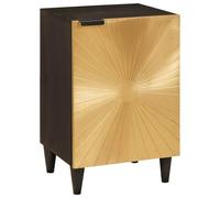 vidaXL Mobile da Bagno con lo scaffale Nero e Oro 38 x 33 x 58 cm