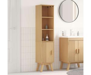 vidaXL Mobile da Bagno con lo scaffale Olden Marrone 35 x 30 x 159 cm