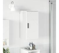 vidaXL Mobile da Bagno con porta Bianco Lucido 30 x 31,5 x 61 cm