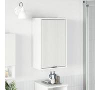 vidaXL Mobile da Bagno con porta Bianco Lucido 39 x 23,5 x 65 cm