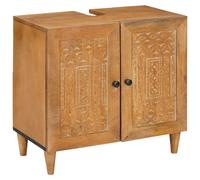 vidaXL Mobile da Bagno con porta Marrone Chiaro 62 x 33 x 58 cm