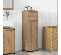 vidaXL Mobile da Bagno con porta Rovere artigianale 30,5 x 30 x 101 cm