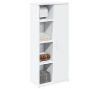 vidaXL Mobile da Bagno con Portarotolo Bianco 39x22x90 cm