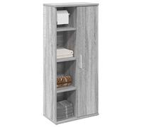 vidaXL Mobile da Bagno con Portarotolo Grigio Sonoma 39x22x90 cm