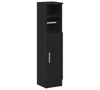 vidaXL Mobile da Bagno con Portarotolo Nero 20,5x22x90 cm, mobiletto portaoggetti per Il Bagno, mobiletto da Pavimento per Il Bagno, unità portaoggetti per Il Bagno