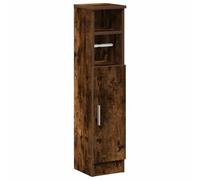 vidaXL Mobile da Bagno con Portarotolo Rovere Fumo 20,5x22x90 cm