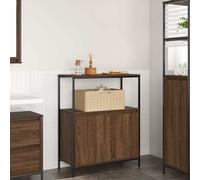vidaXL Mobile da Bagno con Ripiani Rovere Marrone 76,5x35x95 cm