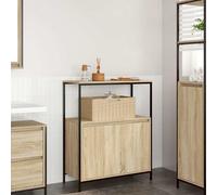 vidaXL Mobile da Bagno con Ripiani Rovere Sonoma 76,5x35x95 cm
