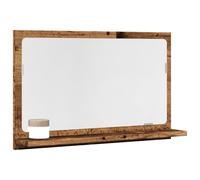 vidaXL Mobile da Bagno con Specchio Legno Antico 60x11x37cm Truciolato