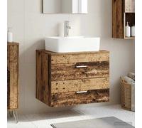 vidaXL Mobile da Bagno da Muro Legno antico 62,5 x 44,5 x 50 cm, Mobile da bagno moderno, armadietto sospeso, legno ingegnerizzato, soluzione minimale, scaffali ordinati