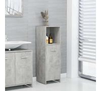 vidaXL Mobile da Bagno Grigio Cemento 30x30x95 cm in Legno Multistrato