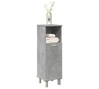vidaXL Mobile da Bagno Grigio Cemento 30x30x95 cm in Legno Multistrato