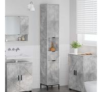 vidaXL Mobile da Bagno Grigio cemento 31,5 x 33 x 190 cm
