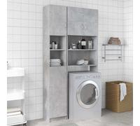 Armadio Da Bagno Grigio Cemento 32x25,5x190 Cm In Truciolato