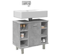 vidaXL Mobile da Bagno Grigio Cemento 60x32x53,5 cm Legno Multistrato