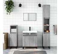 vidaXL Mobile da Bagno Grigio Sonoma 58x33x60 cm in Legno Multistrato