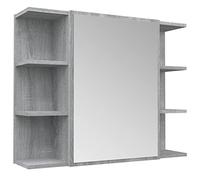 vidaXL Mobile da Bagno Grigio Sonoma 80x20,5x64cm in Legno Multistrato