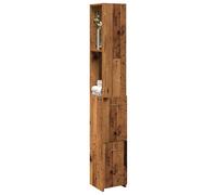 vidaXL Mobile da Bagno Legno Antico 25x25x170 cm in Truciolato