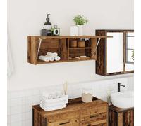 vidaXL Mobile da Bagno Legno Antico 80x25x30 cm in Truciolato