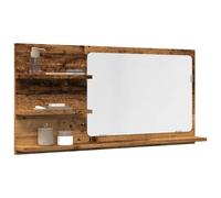 vidaXL Mobile da Bagno Legno Antico 90x11x45 cm in Truciolato, Mobile a Specchio con ripiano, Mobile da Bagno, Mobile da Trucco con Specchio